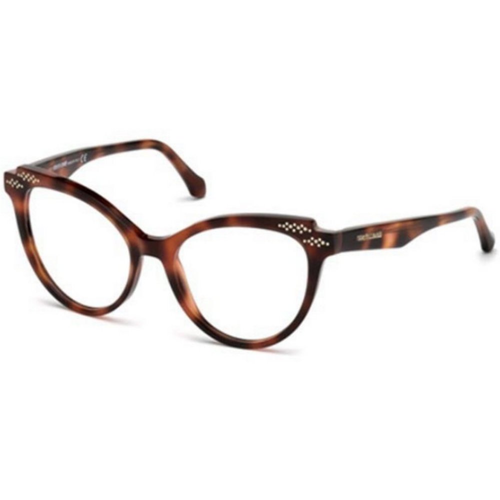 Roberto Cavalli Tortoiseshell Cat Eye Glasses with Stud Detail